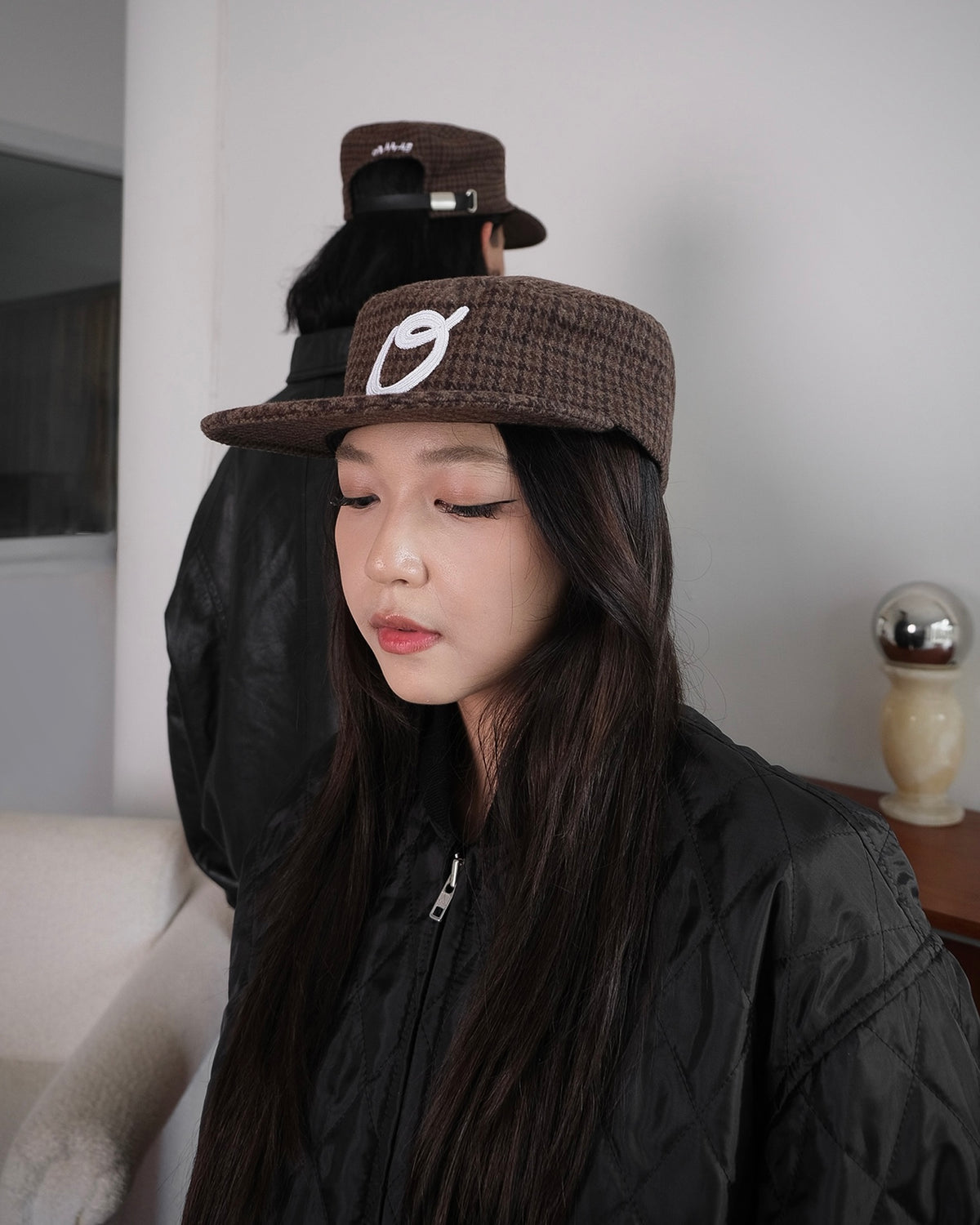 Onion Works Houndstooth Brown Baseball Cap