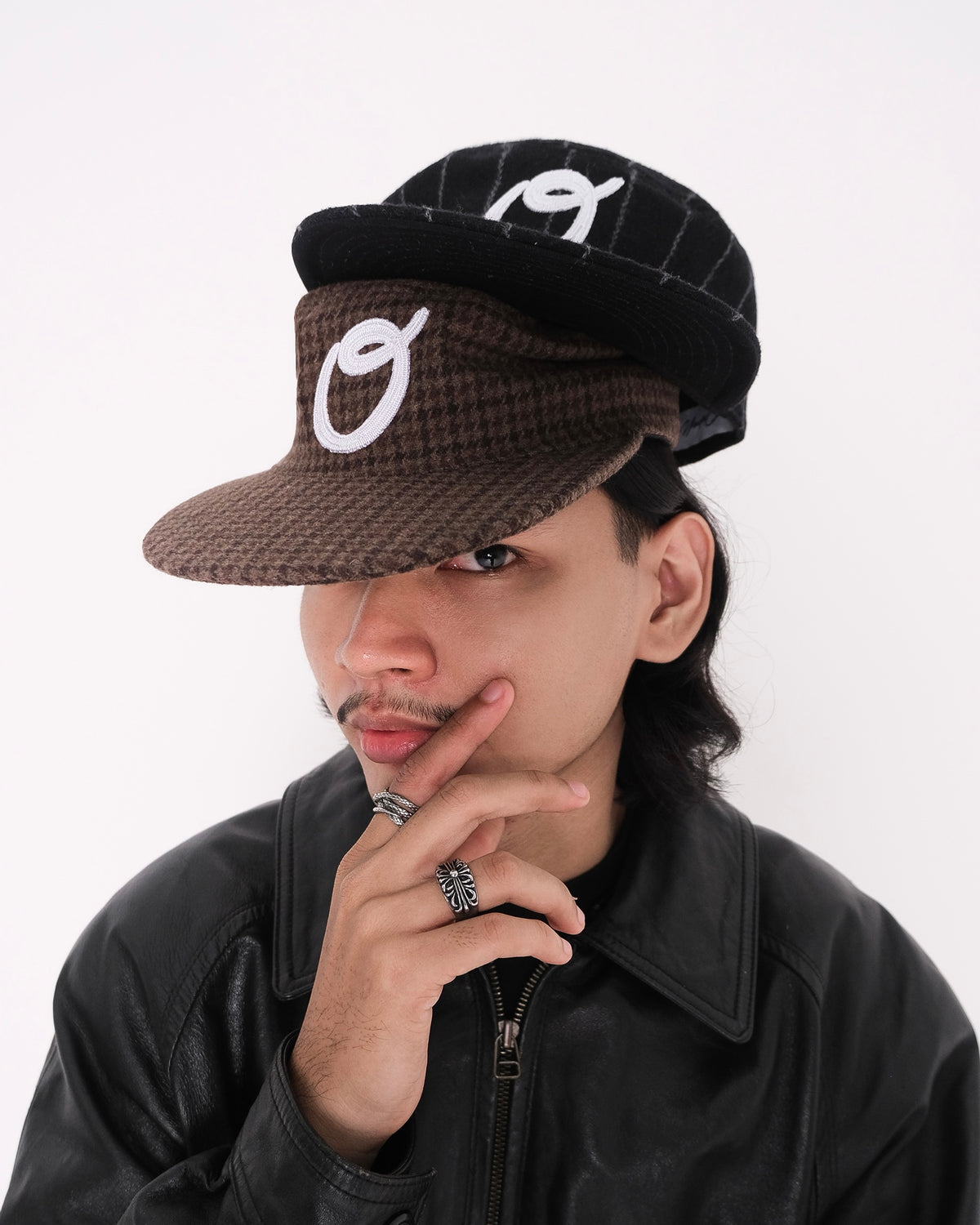 Onion Works Houndstooth Brown Baseball Cap