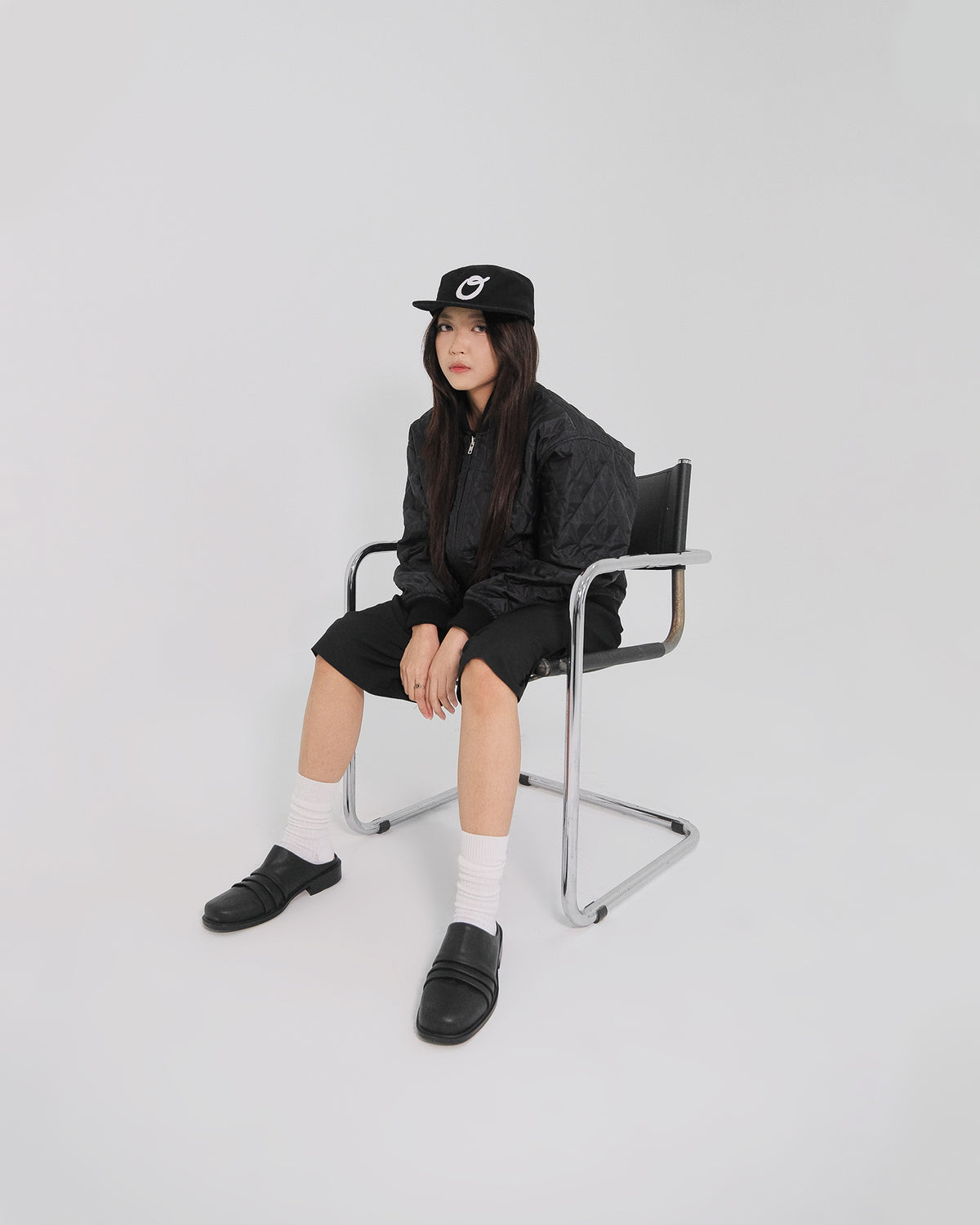 Onion Works Black Baseball Cap Cashmere Osfa