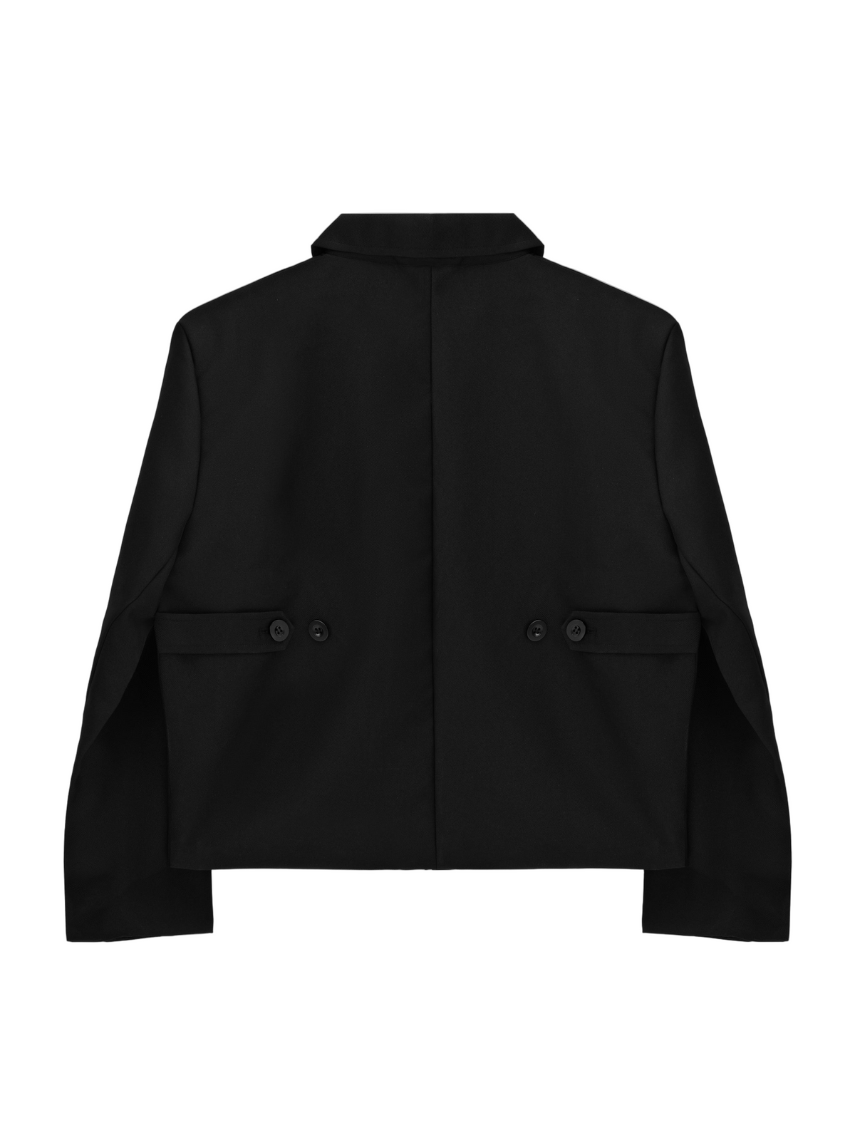 Multi Button Cropped Jacket in Black