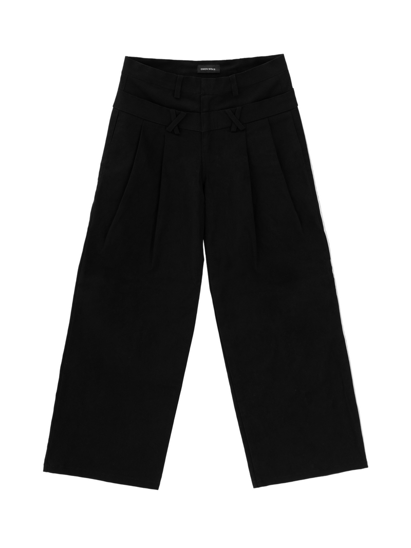 x-Double Waist Wide Pants
